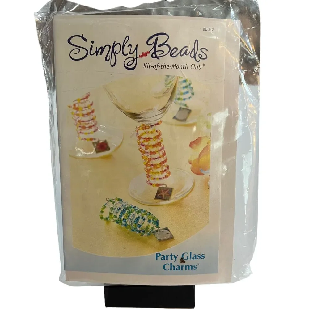 Simply Beads Kit of the Month Club Beading Party Glass Charms Set Sealed